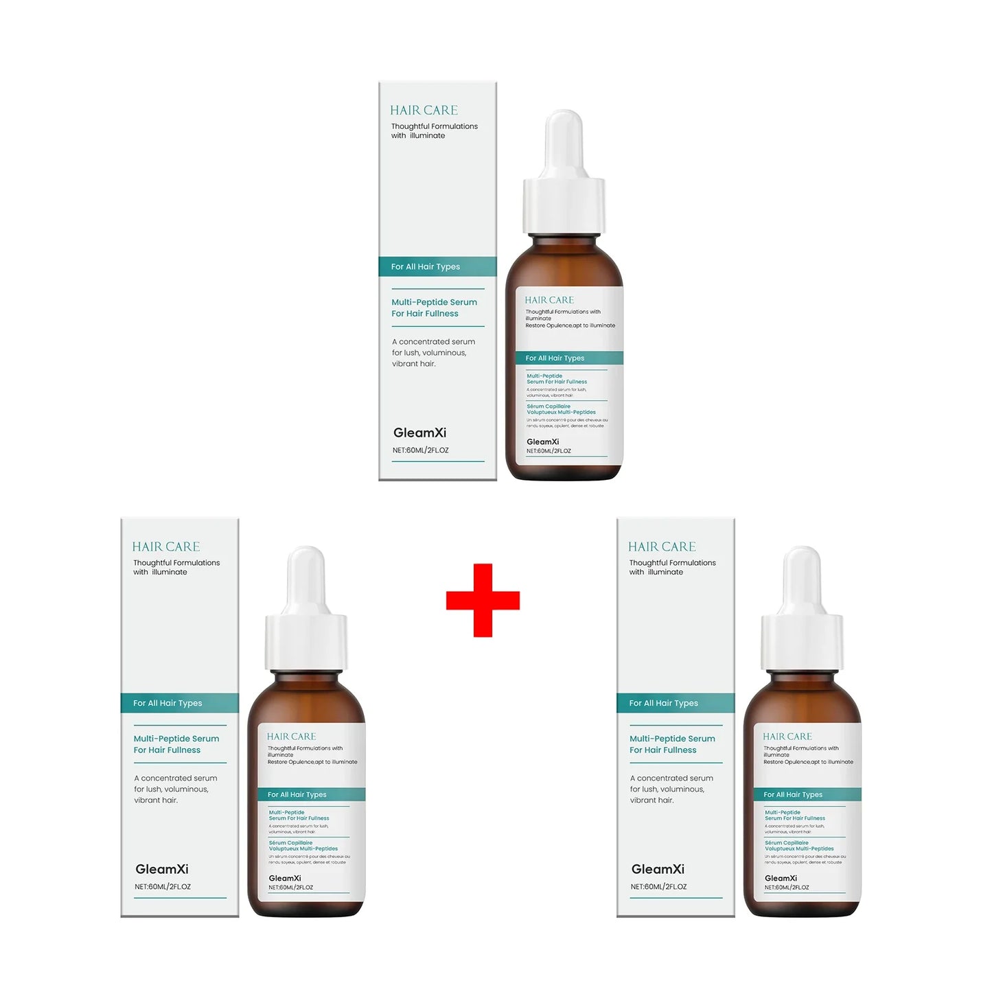 Gleamxi Multi Peptide Hair Serum – Anti-Frizz & Thickening