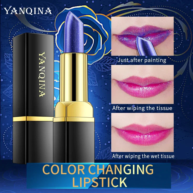 YANQINA Blue Rose Color-Changing Lipstick | Moisturizing Lip Tint