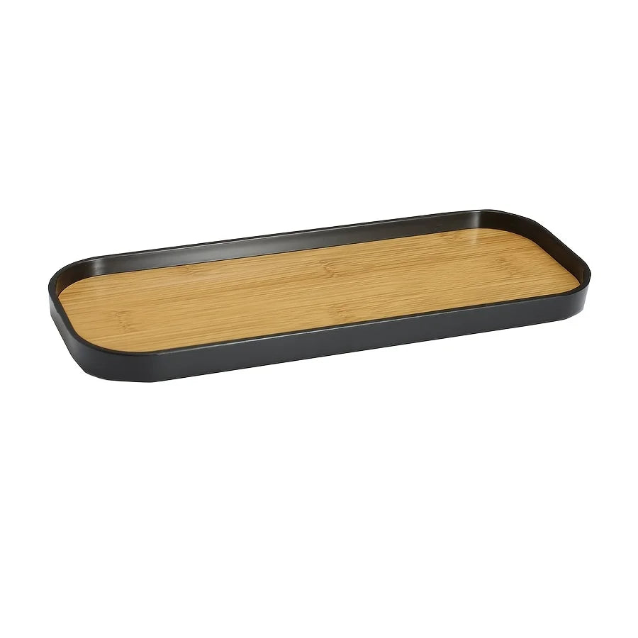 Marble-Pattern Bathroom Vanity Tray – Rectangle Counter Tray for Soap, Perfume & Jewelry (1-2 Pcs)
