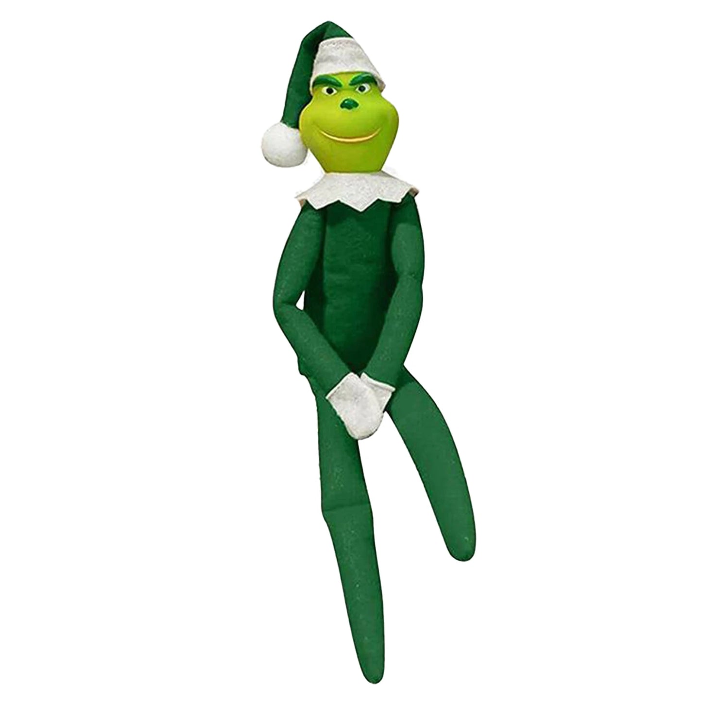 32cm Christmas Elf Doll New Bookshelf Fairy Doll Handmade Funny Monster Plush Toy with Long Leg Christmas Gifts Room Decorations Peaceful Pleasures Health and Wellness green