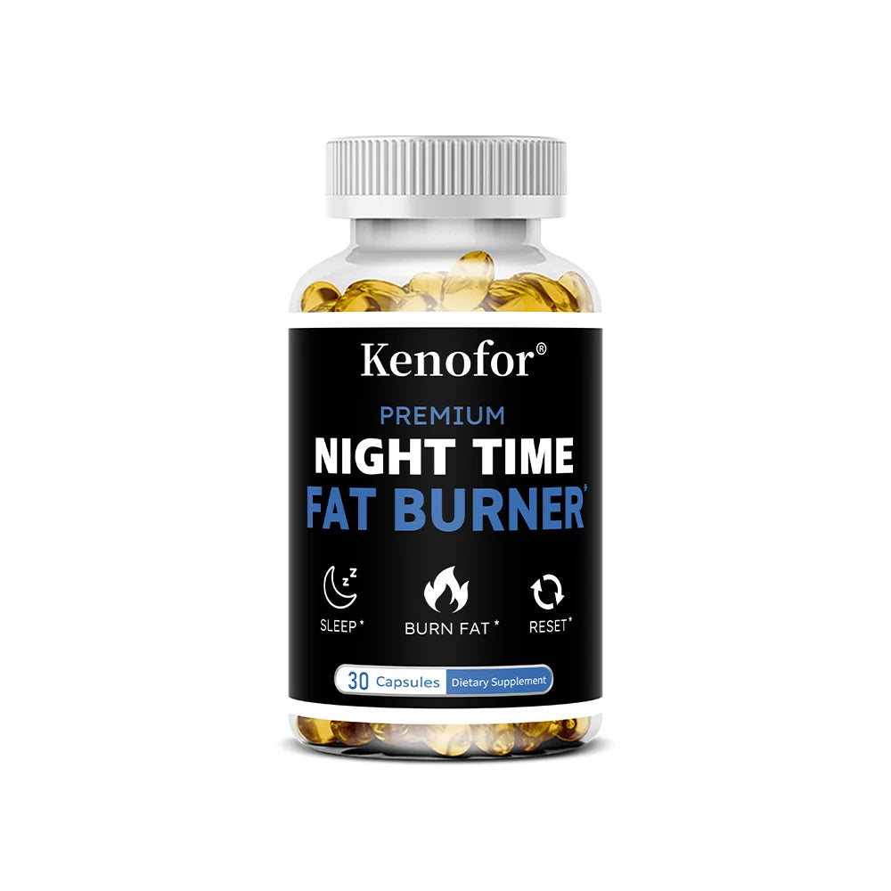 Nighttime Fat Burner Supplement - for Weight Loss, Boost Metabolism, Suppress Appetite Diet,Healthy Weight Management Peaceful Pleasures Health and Wellness 30 count-1 bottle