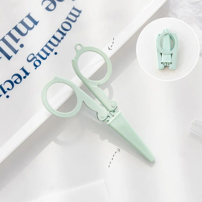 Kawaii Folding Scissors Mini Keychain | Morandi Color Craft Tool