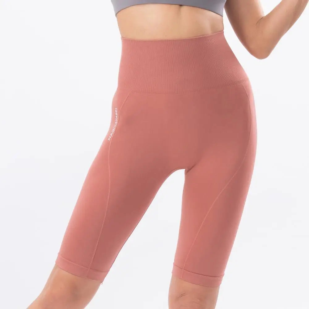 Running Yoga Capri Pants for Women High-waisted Elastic Hip-lifting Fitness Breathable Quick-drying and Belt-tightening Pants Peaceful Pleasures Health and Wellness red S M