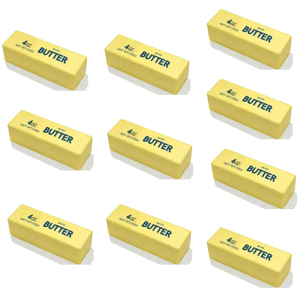 Super Soft Butter Squishy Stick Slow Rebound Wet Pinch Toys Decompress Simulation Butter Strips Portable Office Relaxation Toys Peaceful Pleasures Health and Wellness 10pcs
