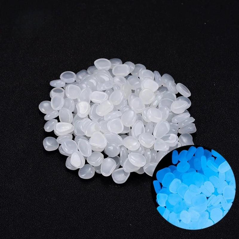 1200 Pcs Glow in the Dark Stones – Garden & Aquarium Pebbles Decorative Garden Pebbles Peaceful Pleasures Health and Wellness White 1200pcs