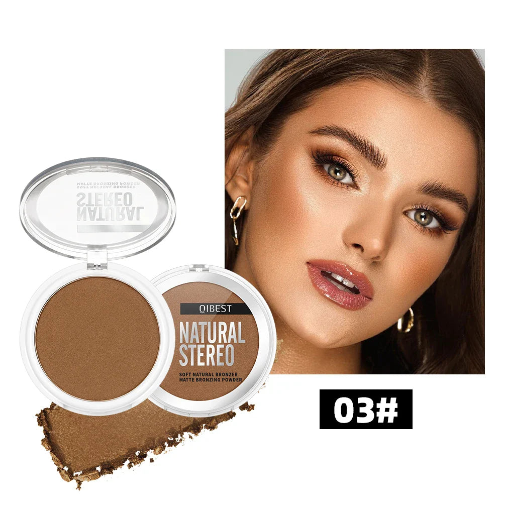 QiBest Contour Palette – Bronzer, Highlighter & Bronzing Powder