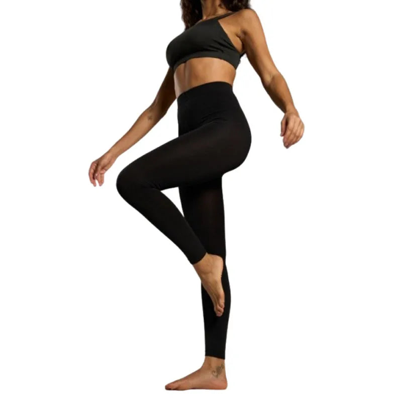 Women's Shiny Gym Leggings High-Stretch Elastic Waist Fitness