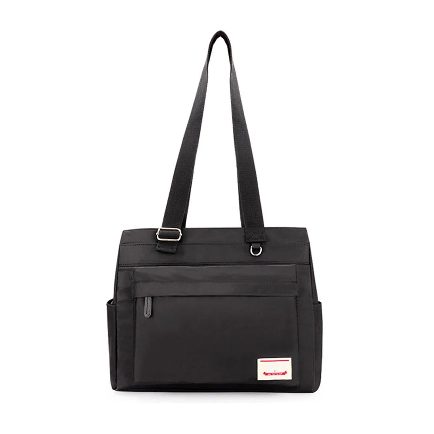 Large Capacity Laptop Bag with Adjustable Shoulder Strap Side Pockets for Travel Business Trip Daily Work Peaceful Pleasures Health and Wellness Black