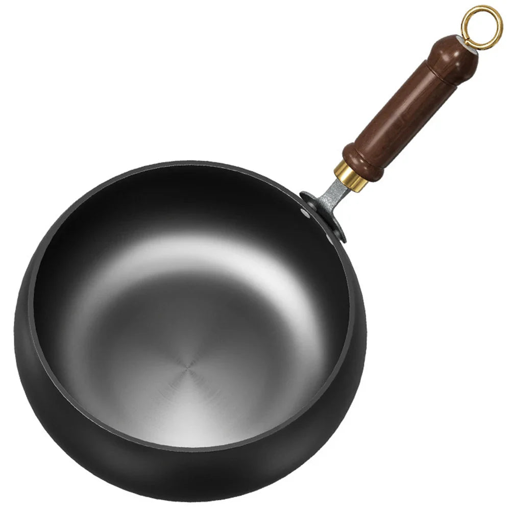 Hand Forged Iron Wok – Chinese Big Belly Uncoated Frying Pan