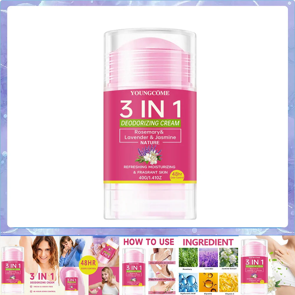 YOUNGCOME 3-in-1 Deodorizing Cream | Long-Lasting Fragrance Balm