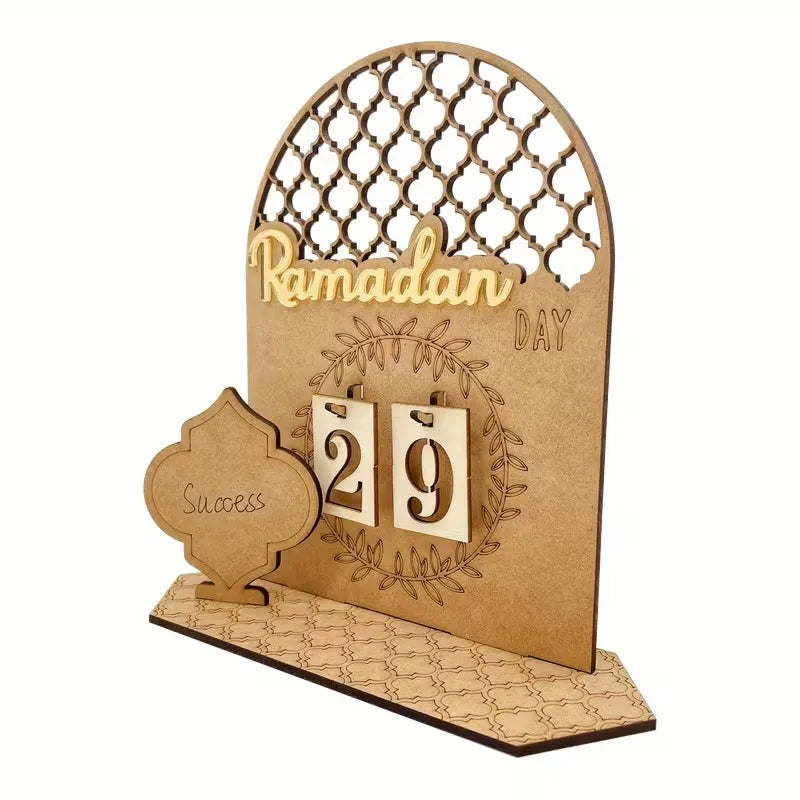 Eid Mubarak Wooden Ramadan Countdown Calendar – DIY Gift 2026