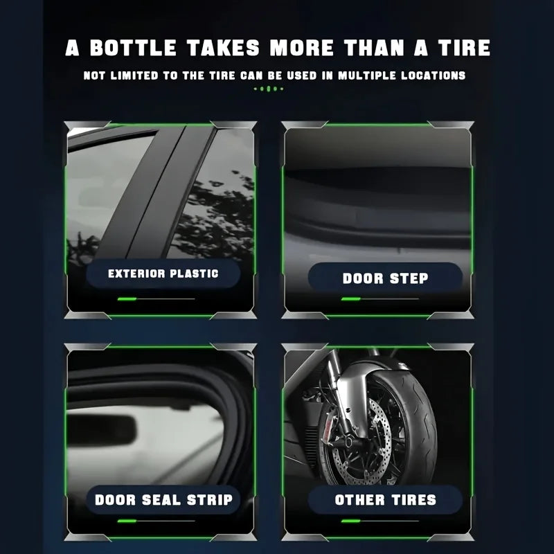 Black Gloss Tire Coating Paste – Tire Shine Wax & Brightener