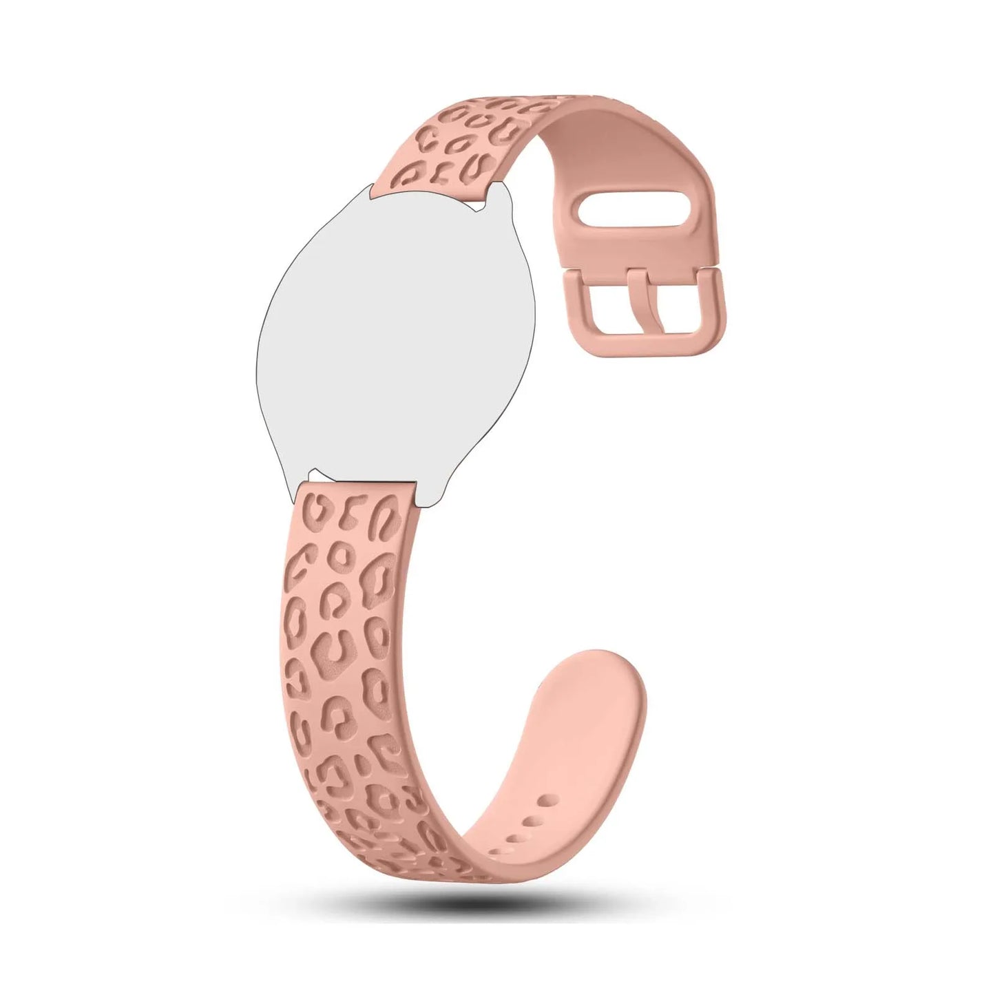 20mm Leopard Silicone Watch Band for Amazfit GTS & Huawei GT Peaceful Pleasures Health and Wellness Sand Pink