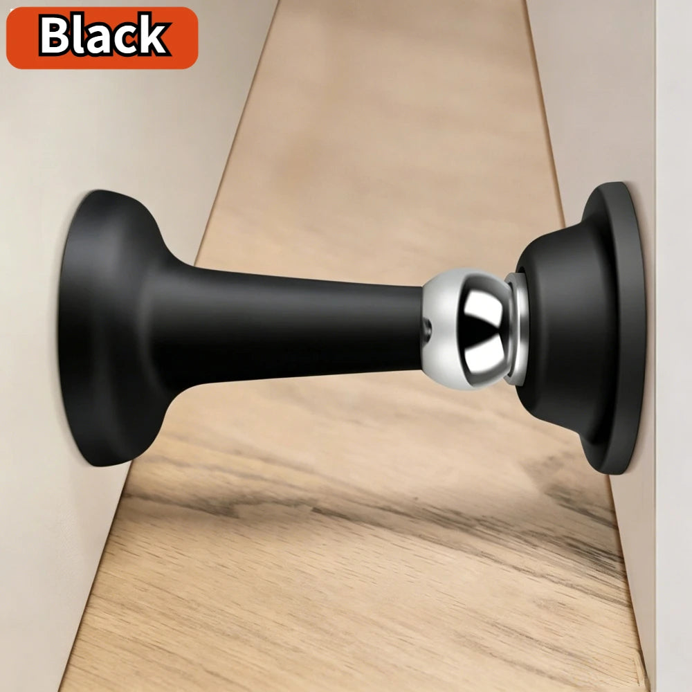Silicone Anti-collision Door Stopper Strong Magnetic Silent No Punching Wall Floor Compatible Door Holder Peaceful Pleasures Health and Wellness black