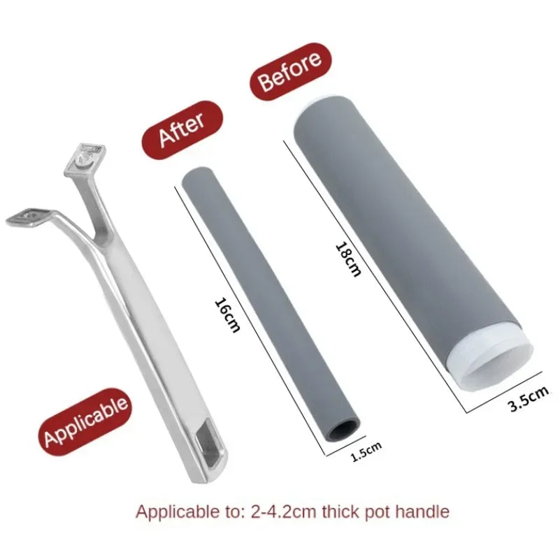 Frying Pan Handle Insulation Sleeve Rubber Sleeve for Iron Cooker Stainless Steel Pan Handle Sleeves Kitchen Tool Accessories Peaceful Pleasures Health and Wellness medium size