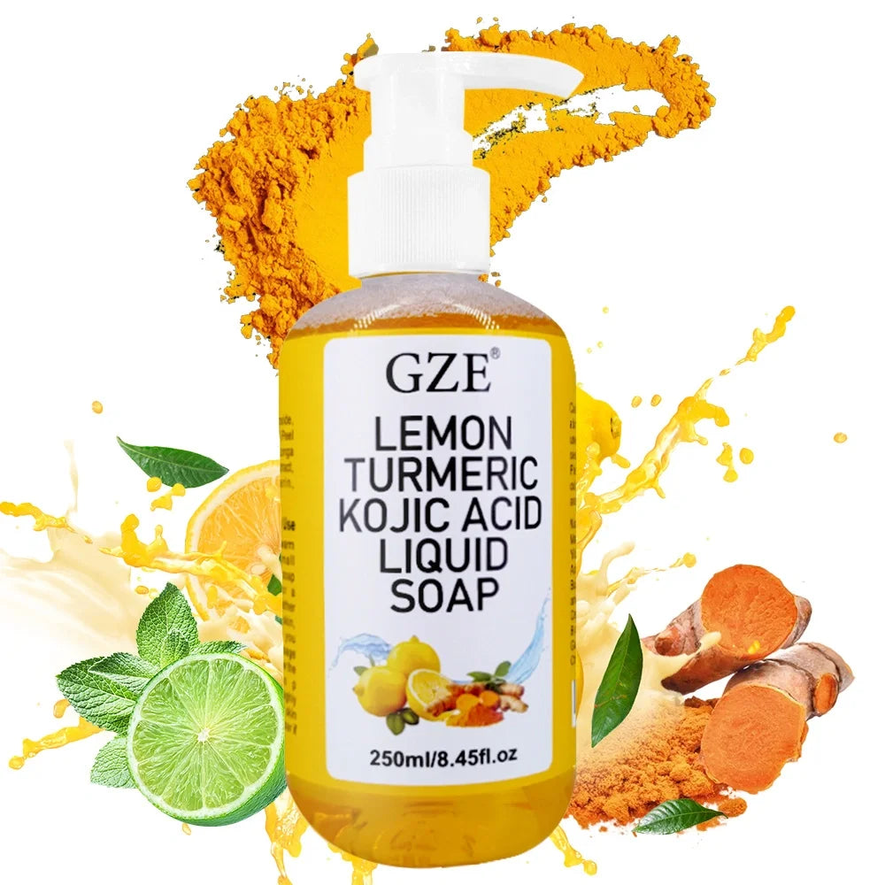 GZE Lemon Turmeric Kojic Acid Brightening Liquid Soap
