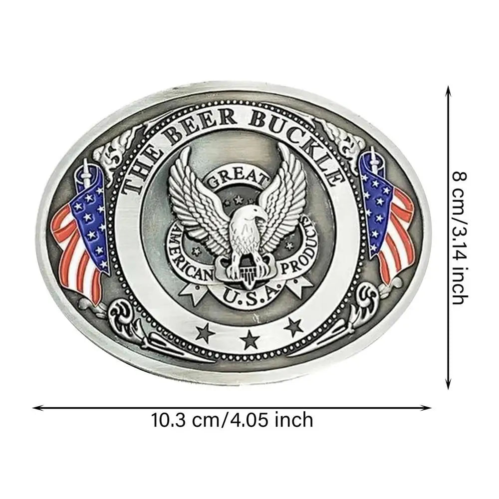 Retro Metal Beer Belt Buckle | Zinc Alloy Bottle Can Holder
