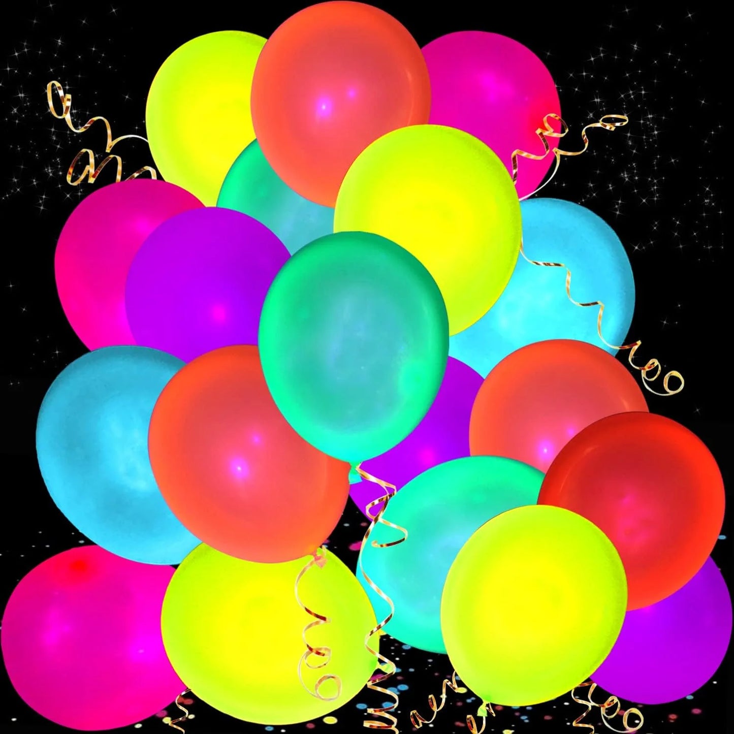 100PCS Fluorescent Balloons Glow In The Dark Luminous Dots Latex Balloon For Birthday Wedding Party Decoration Kids Gifts Toys Peaceful Pleasures Health and Wellness 100PCS Fluorescent 10inch