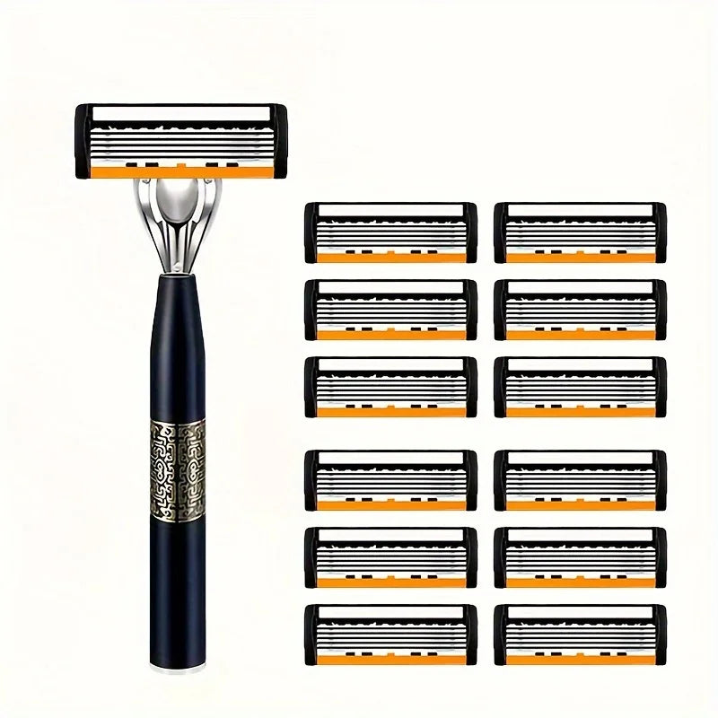 6-Blade Classic Safety Razor – Men's & Women's Manual Shaver