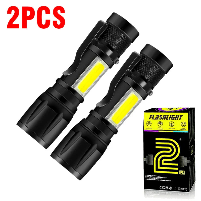 Rechargeable LED Flashlight – Zoomable Waterproof Tactical Torch