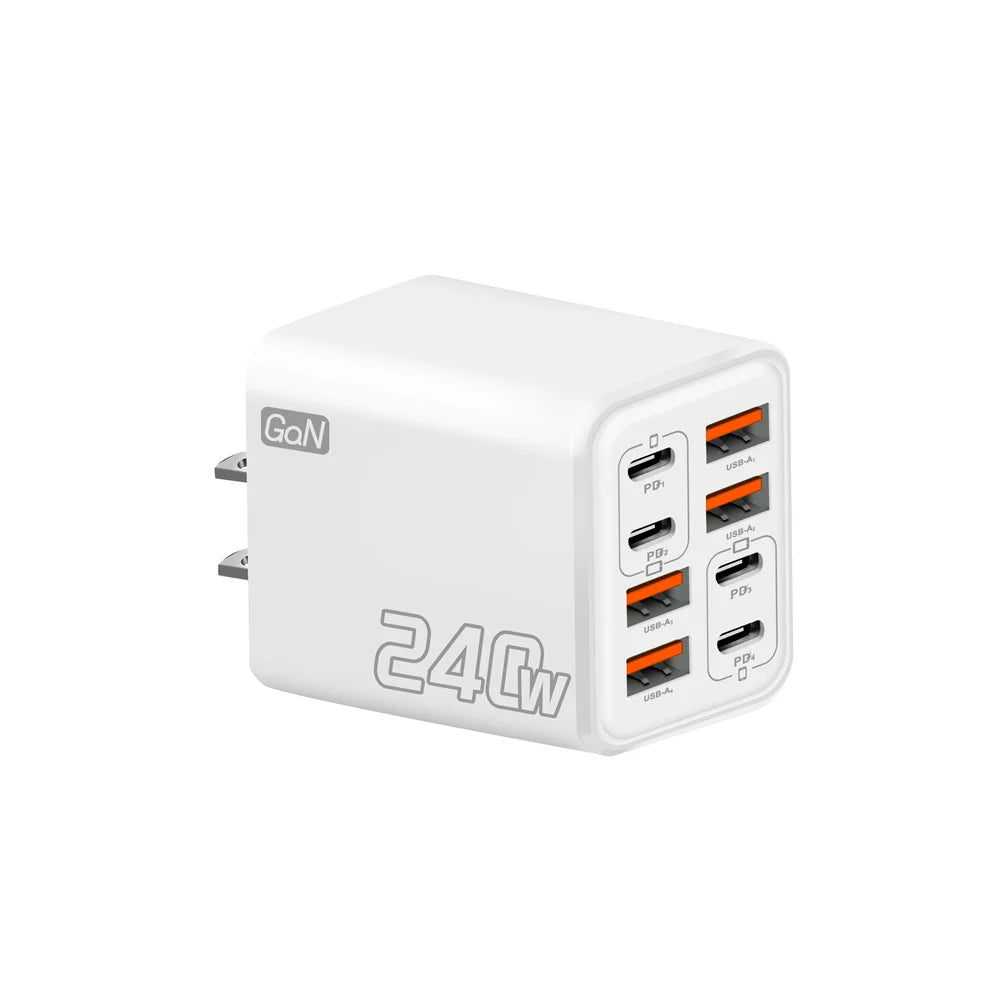 240W 8-in-1 USB-C Fast Charger for iPhone & Samsung