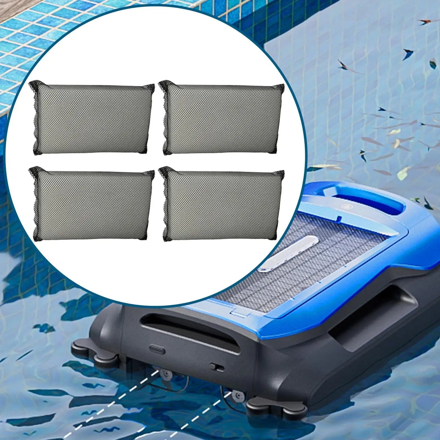 4-Pack Pool Robot Fine Filter Pads | Power 4.0 Replacement Pool Filter Replacement Peaceful Pleasures Health and Wellness