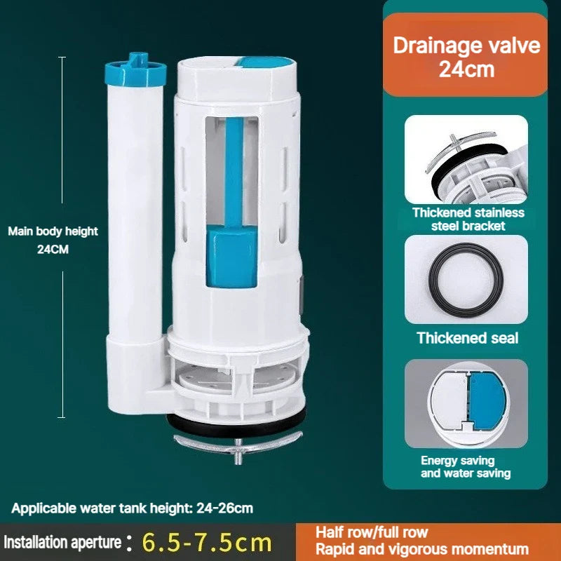Dual Flush Toilet Cistern Valve – Two-Button Fill & Drain Kit