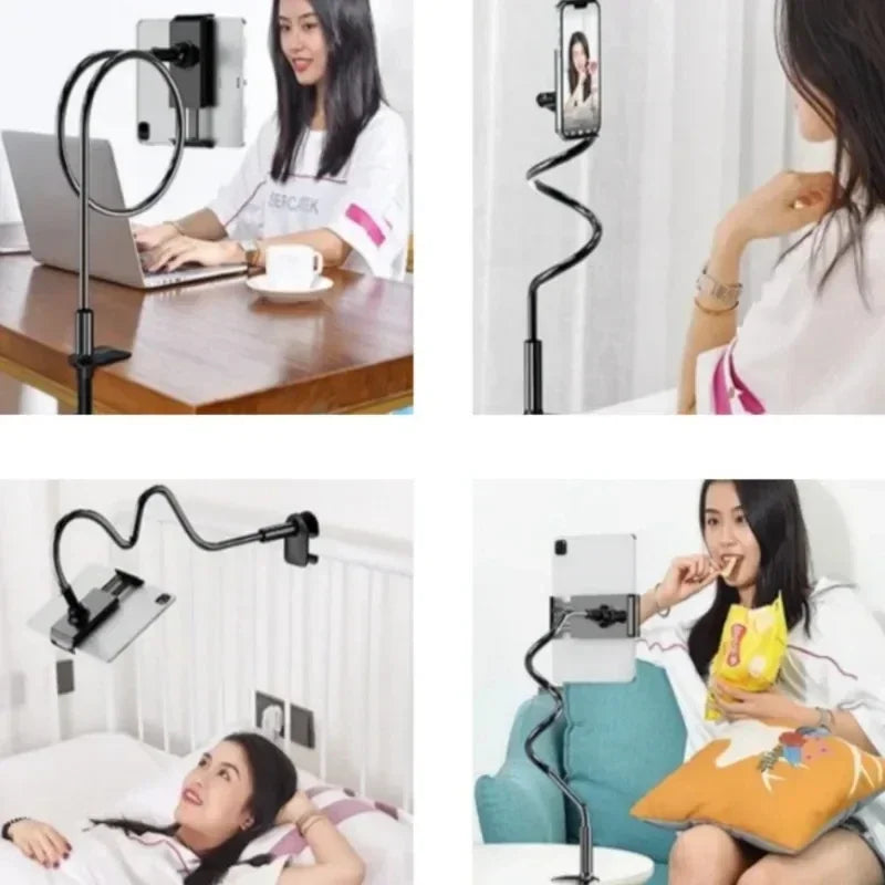 Flexible Long Arm Tablet Phone Clamp Stand Mount 4.7–11"