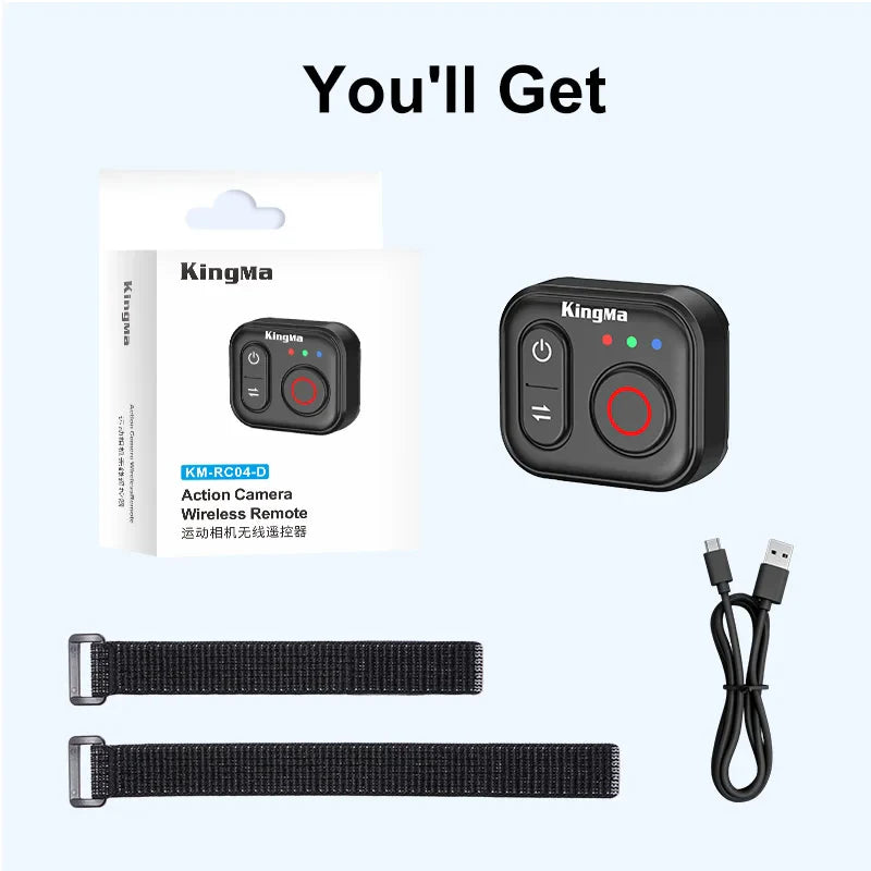 Wristband Bluetooth Remote for DJI Action 6 5 Pro 4 & OSMO 360 50M