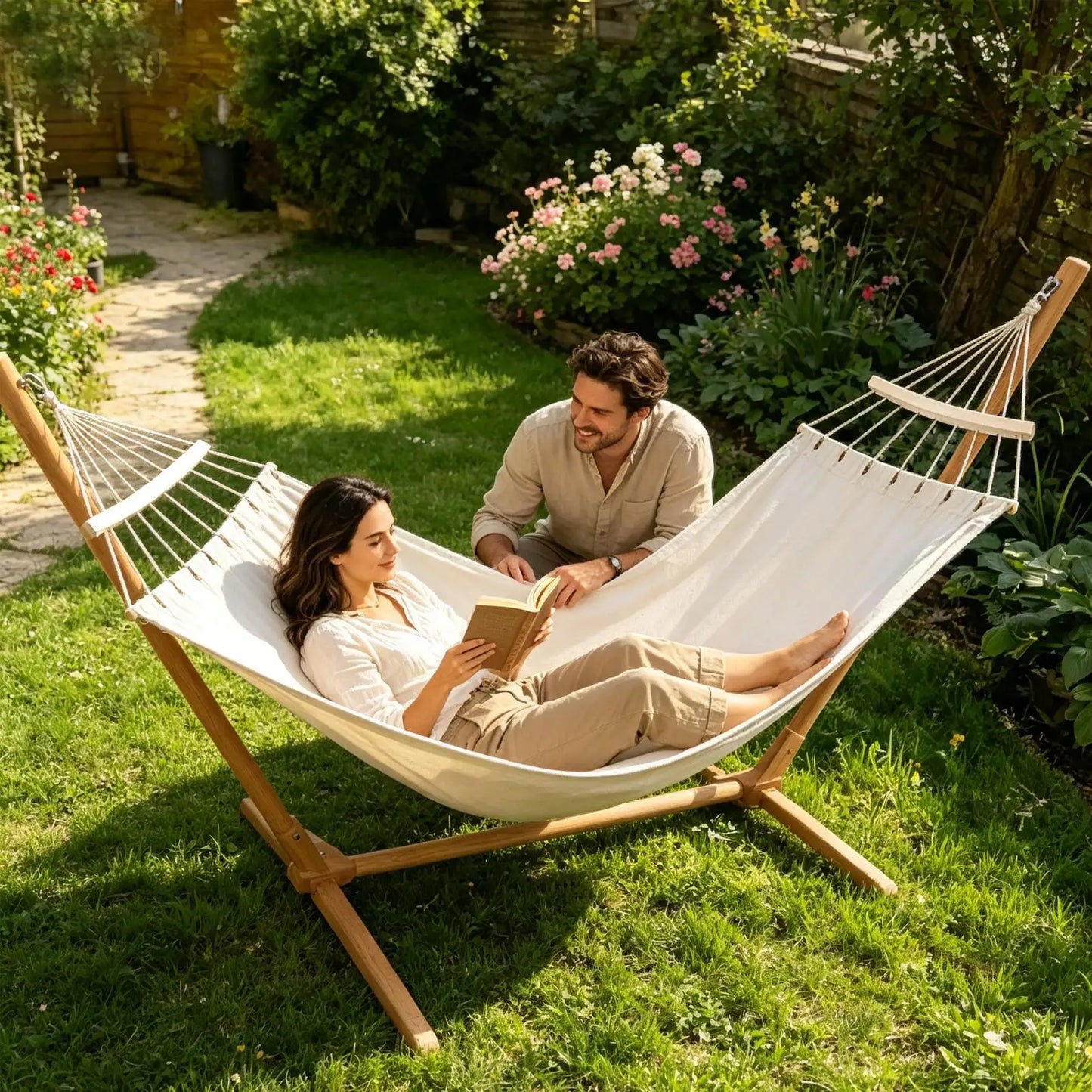 Wooden Hammock Spreader Bars Set of 2 – 10-Hole Replacement