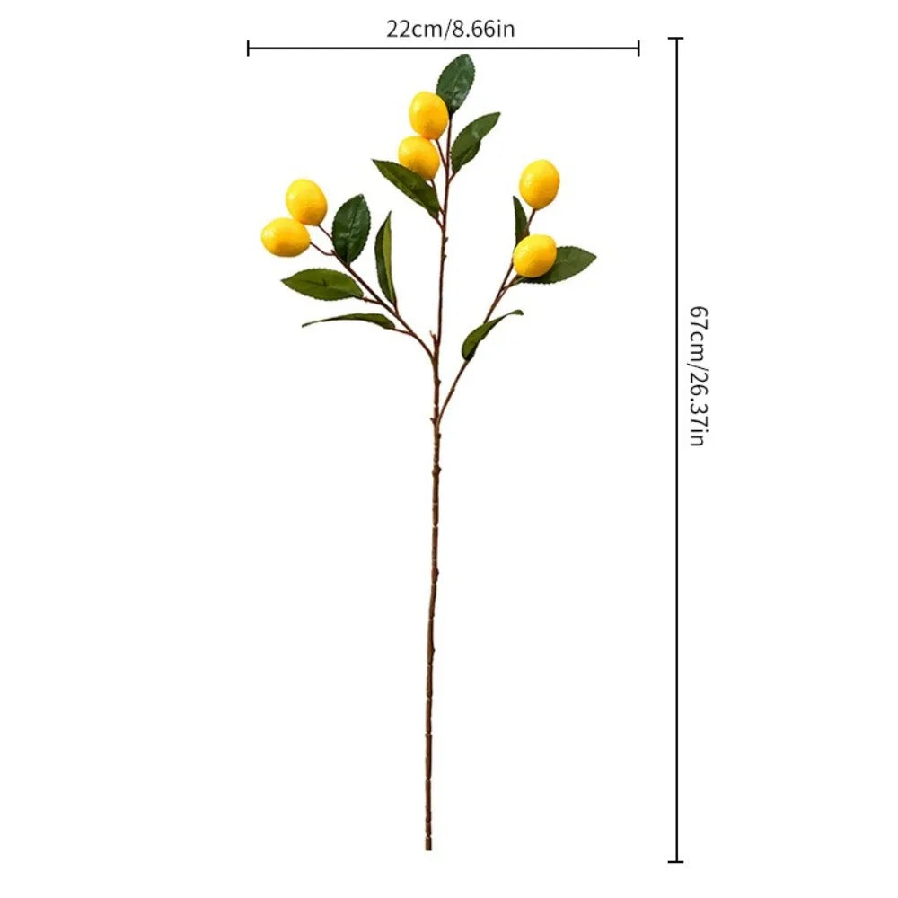 Artificial Lemon Branch | Faux Fruit Décor for Weddings & Home