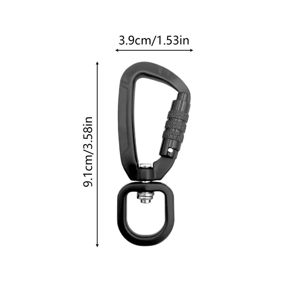 4KN Swivel Locking Carabiner | Camping Hiking Climbing Clip