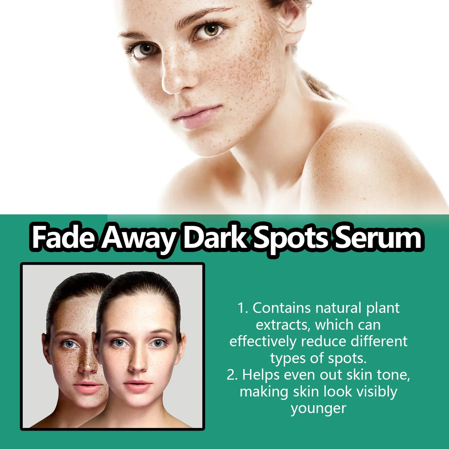 Dark Spots Treatment Serum Fade Acne Marks Remove Melasma Anti Pigmentation Whitening Freckle Nourishing Pores Shrinking Essence Peaceful Pleasures Health and Wellness