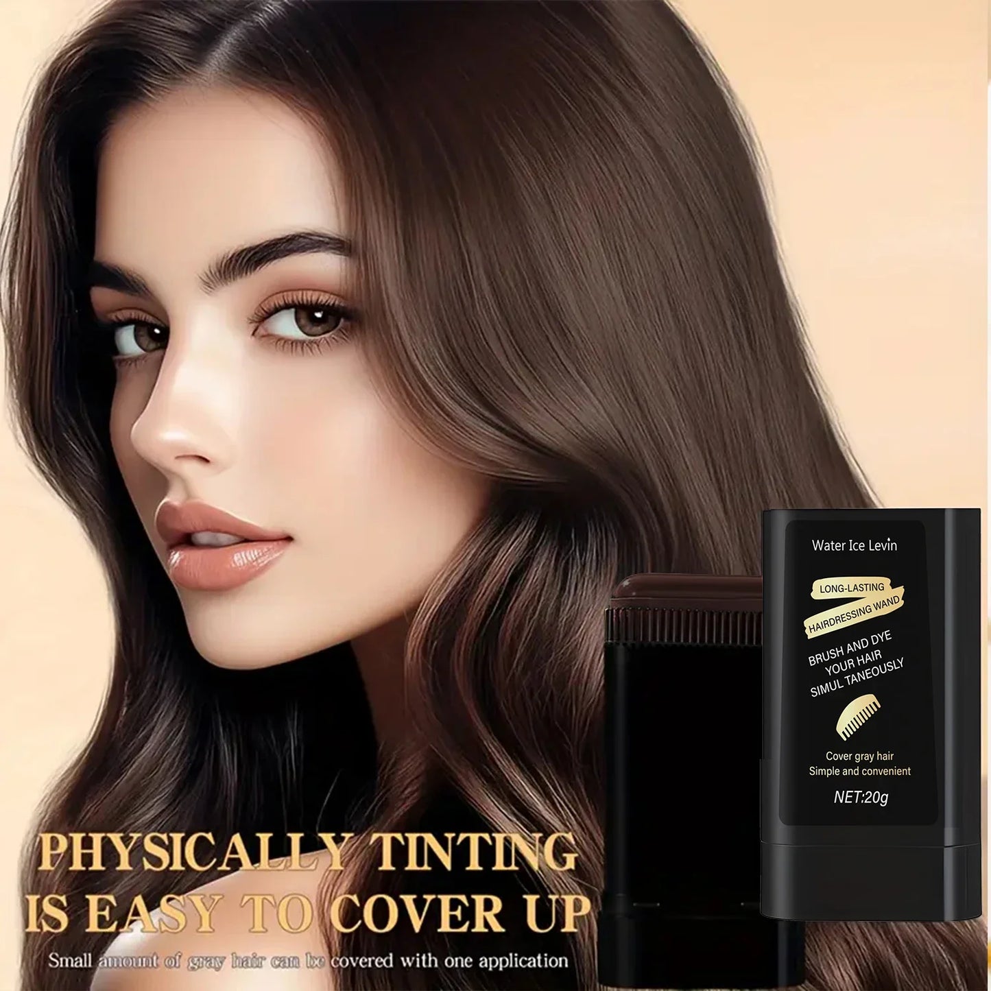 Black Temporary Hair Color Cream Stick – Easy Wash & Long-Lasting