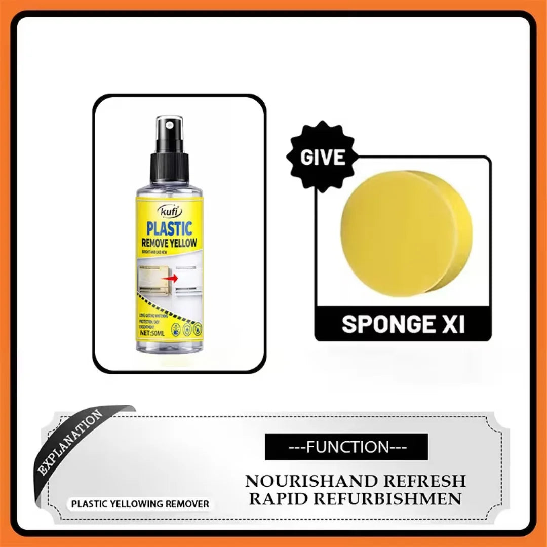 Plastic Yellowing Remover Spray – Restore Faded Plastic Fast