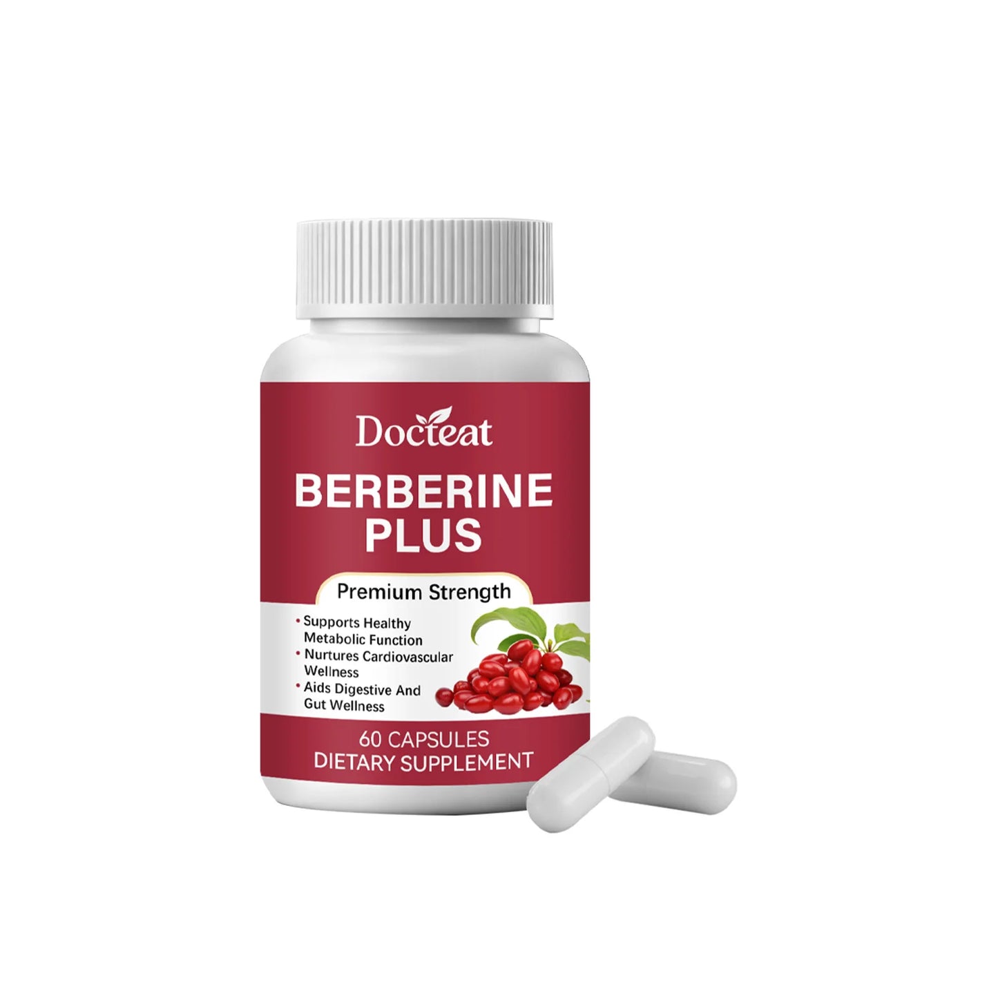 Berberine HCL Capsules with Turmeric, Ginger, Vitamin C & Zinc 60ct
