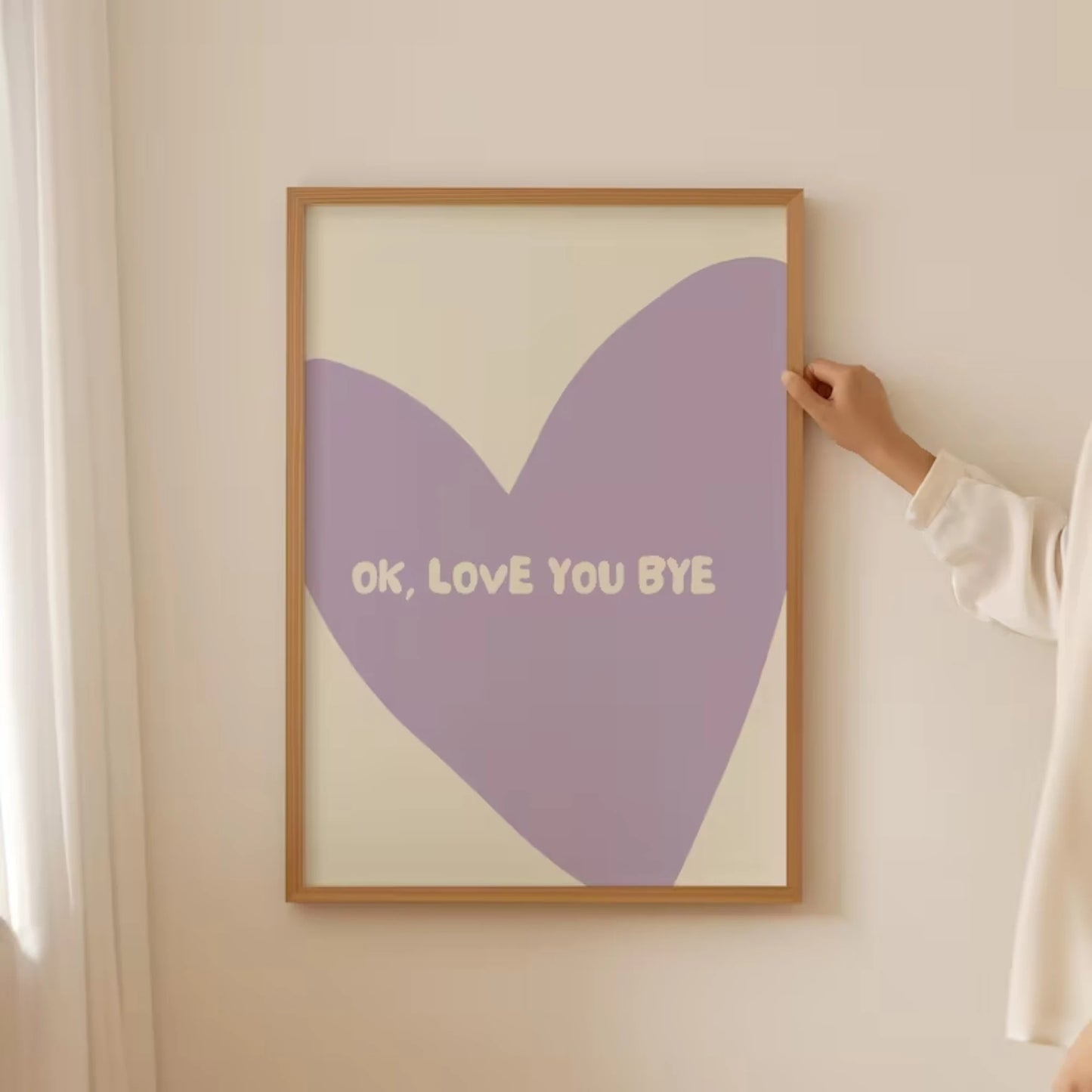 Ok Love You Bye Olivia Dean Wall Art Print Canvas Painting Poster Picture For Living Room,Bedroom Home Decor Peaceful Pleasures Health and Wellness G3599-5 50x70cm No Frame