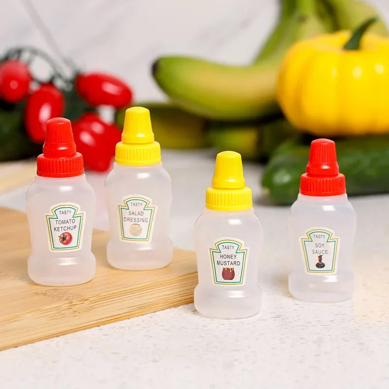 Portable Mini Sauce Squeeze Bottles | Refillable Condiment Set