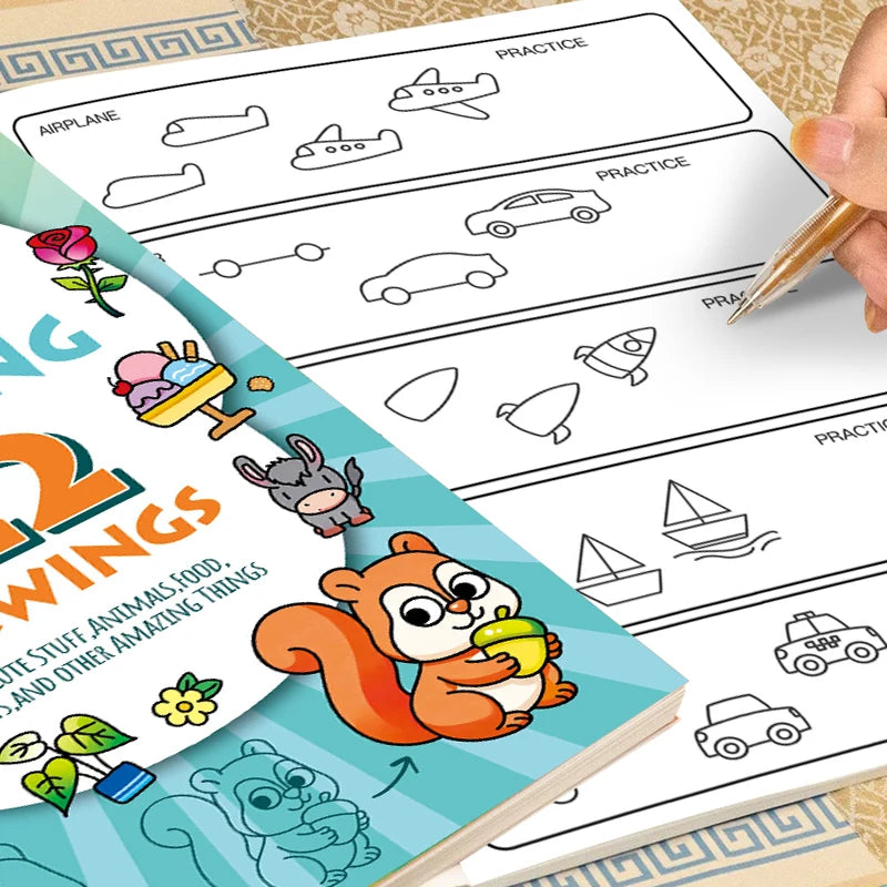 Kids' How Draw Anything Activity Book 222 Cute Step-by-step Drawing
