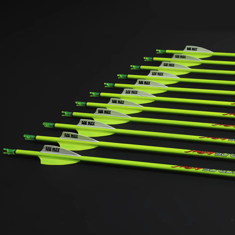 6 Pure Carbon Arrow Spine 400 500 600 700 800 900 1000 ID Pin Nock