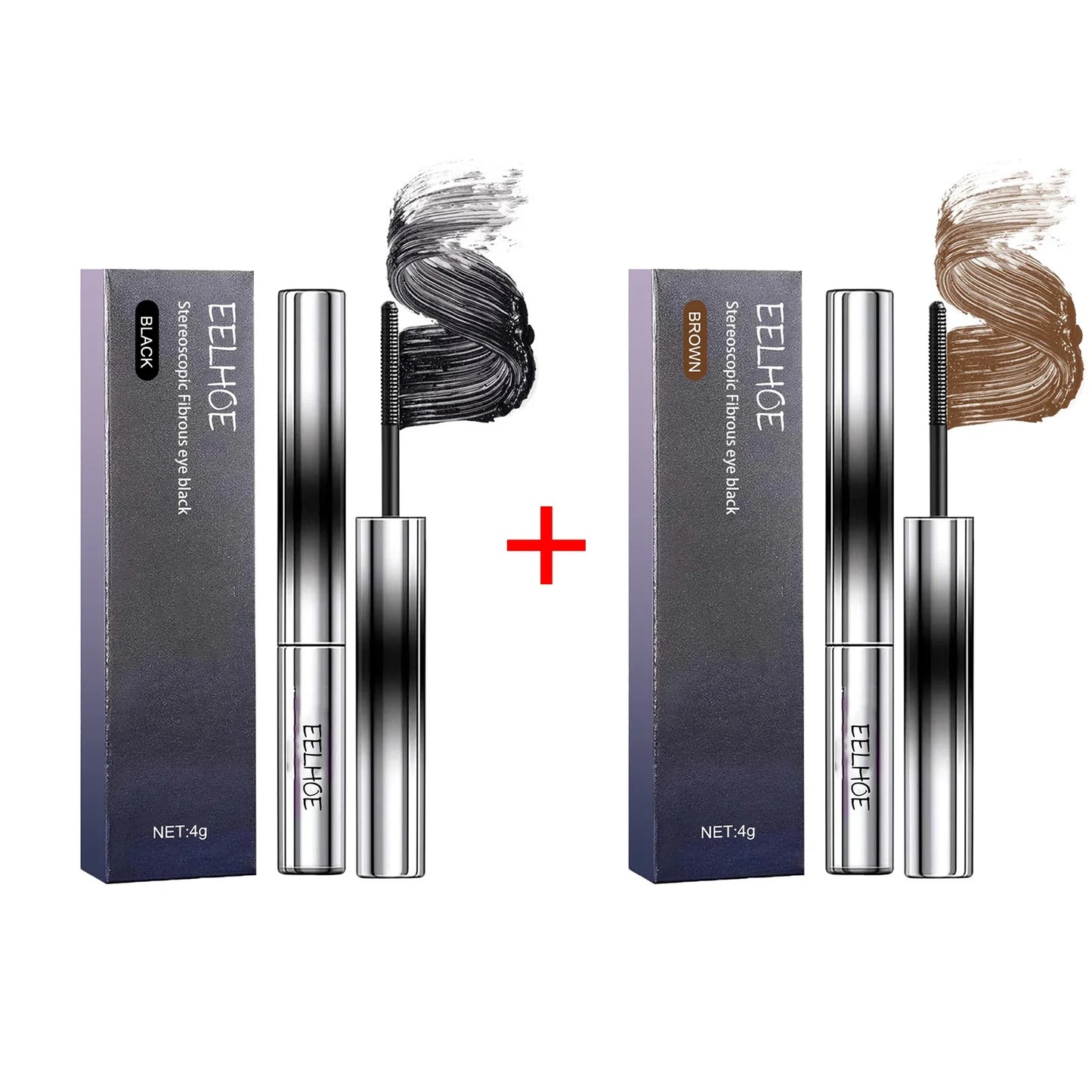 EELHOE Silk Fiber Mascara – Curling, Lengthening, Waterproof 4g