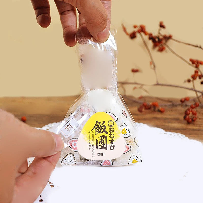 20 Pcs Onigiri Rice Ball Bag Sealing Stickers | Bento Sushi