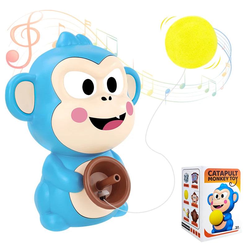 Catapult Monkey Game Music Kids Shooting Ball Interactive Table Toy