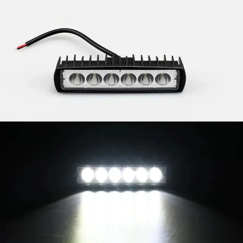 6 LED Car Work Light High Bright Spotlight Universal Offroad Automobile Truck Driving Fog Headlights DRL Driving Lamp 12V Peaceful Pleasures Health and Wellness