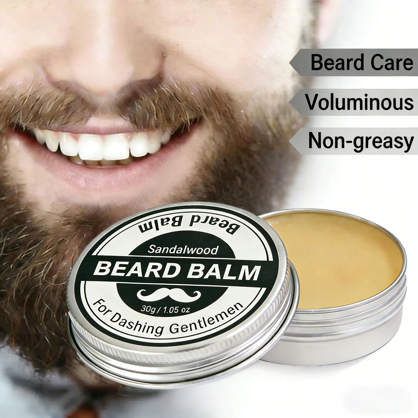 YURHERSU Strong Hold Beard Wax 30g – Matte Finish for Men