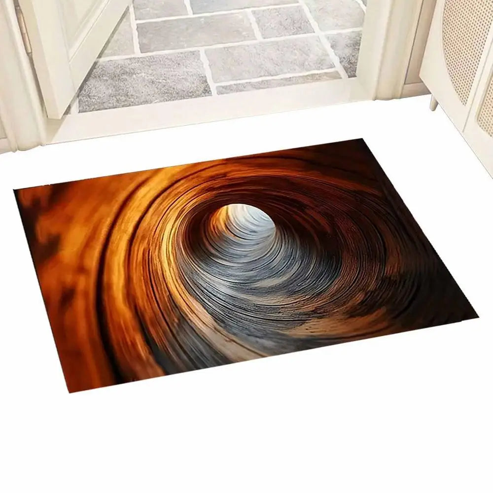 Bathroom Rug Abstract Non Slip Absorbent 3D Hole Optical Illusion Area Rug For Bedroom Study Guesthouse Front Door Sofa Side Peaceful Pleasures Health and Wellness as picture 50 80cm 1 China Mainland