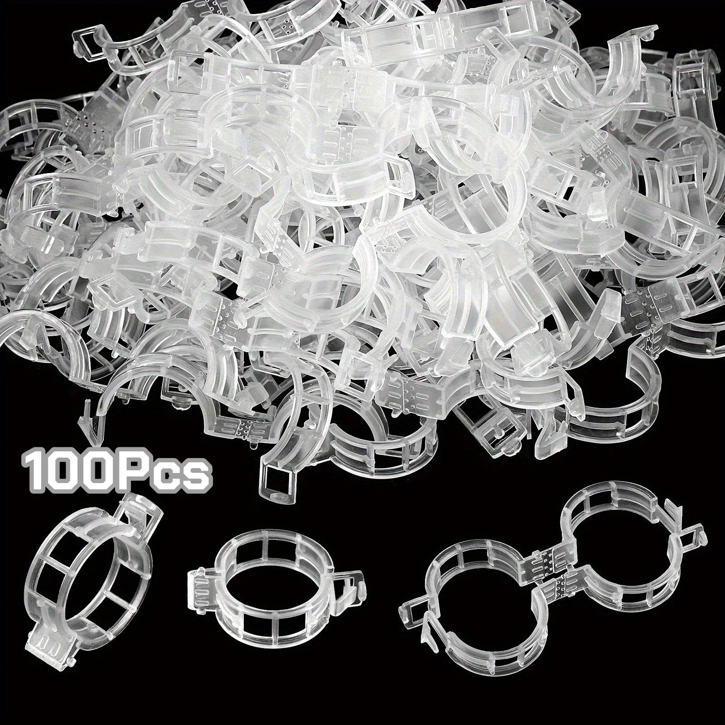 Plastic Plant Support Clips for Tomatoes & Climbing Plants Plant Support Clips Peaceful Pleasures Health and Wellness White 100Pcs