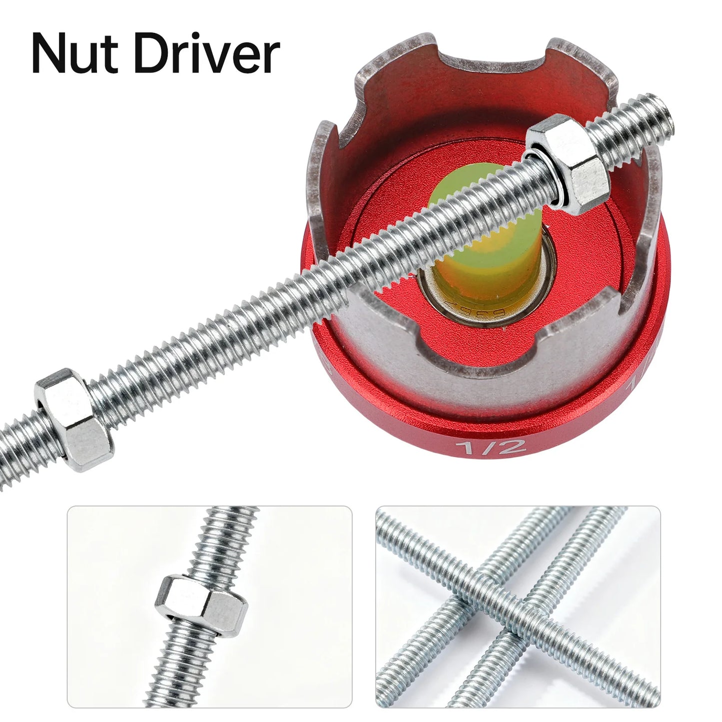 Threaded Rod Nut Runner Removal Tool Drill Heavy Duty Fast
