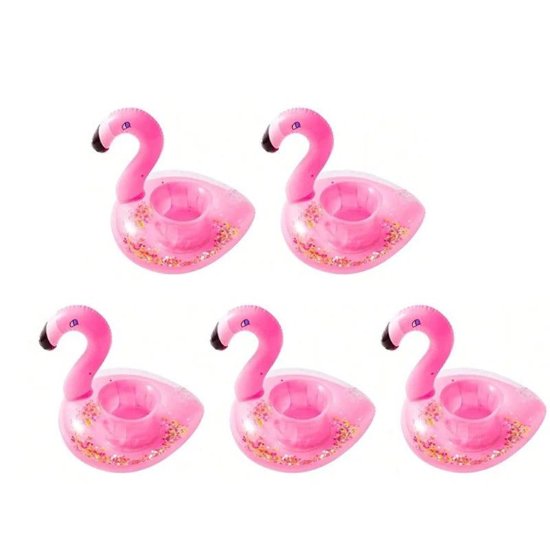 Inflatable Pool Cup Holders Flamingo Float Coasters 5/10 Pack