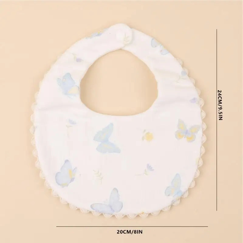 Baby Burp Cloths & Drool Bibs Set of 3 – Soft Cotton Newborn